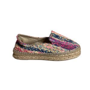 Manebi Ibiza Neon Tweed Espadrilles Size 36/5.5 Beachy Resort Euro Summer Casual